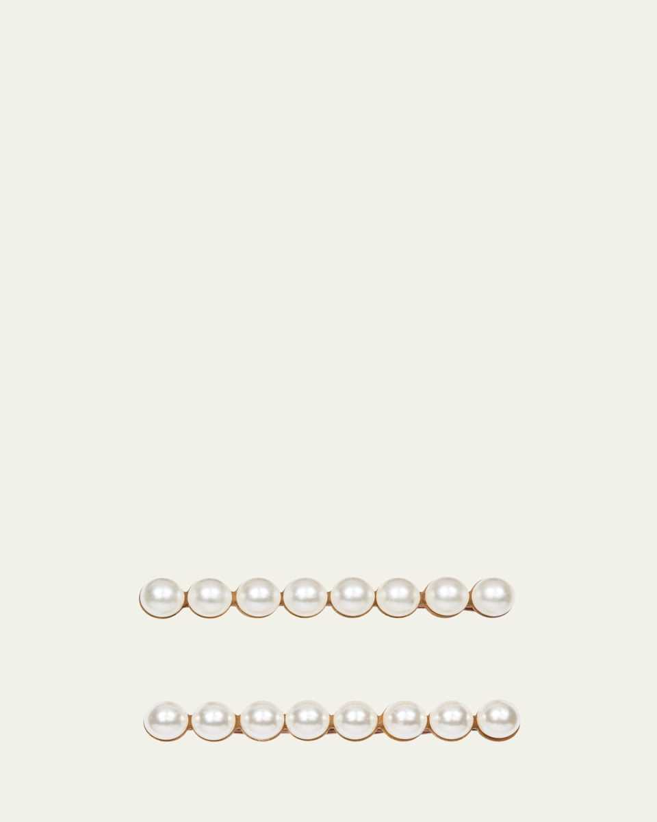 Gracie Glass Pearl Bobby Pins, Set of 2